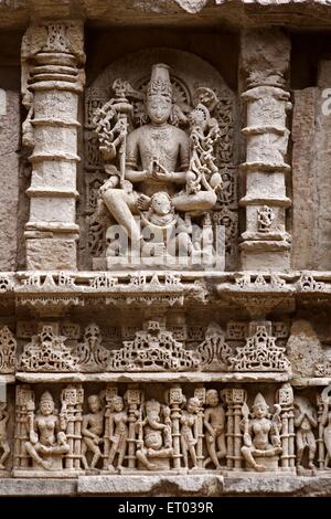 Vishnu ; Rani ki Vav ; Ranki Vav ; step well ; stepwell ; Patan ; Gujarat ; India ; Asia Stock Photo