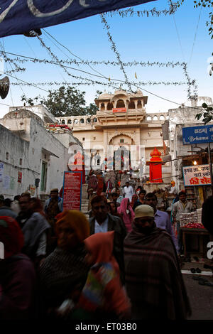 Brahma Mandir ; Pushkar ; Rajasthan ; India Stock Photo