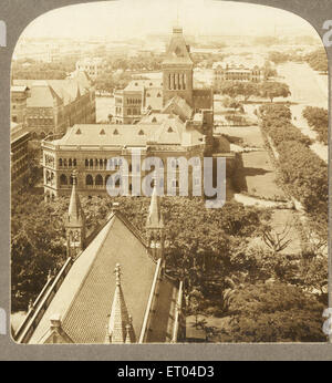 University and secretariat ; Bombay now Mumbai ; Maharashtra ; India Stock Photo