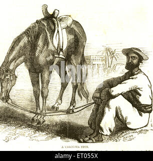 Calcutta syce ; 21st July 1858 ; Calcutta Kolkata ; West Bengal ; India Stock Photo