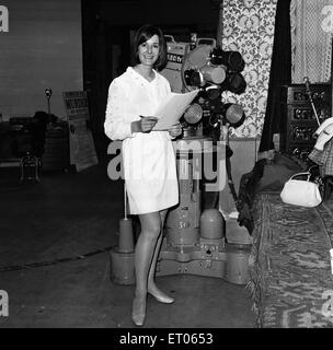 Verity Lambert photographed at the BBC TV headquarters, Shepherds Bush. Verity is a TV producer.  25th July 1968. Stock Photo