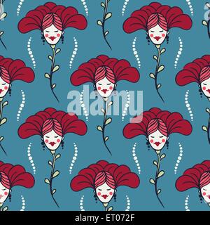 blue spring or summer seamless pattern Stock Vector
