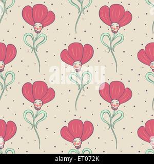 beige spring or summer seamless pattern Stock Vector