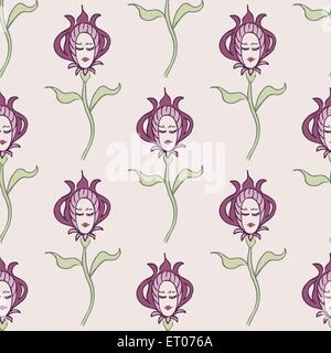 pink spring or summer seamless pattern Stock Vector