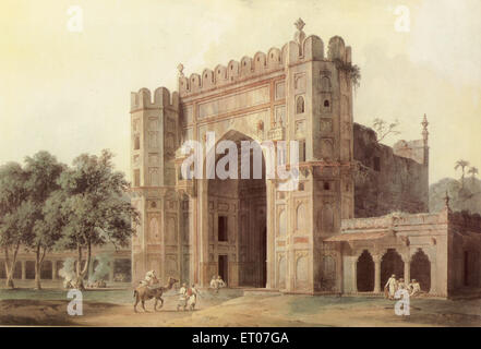 Khusro Bagh , Khusrau Bagh , Lukarganj , Khuldabad , Allahabad , Prayagraj , Uttar Pradesh , India , Asia , vintage , 1800s Stock Photo