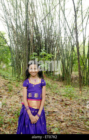 A Namboothiri girl in Perumangatu Mana in Panjal ; Kerala ; India NO MR Stock Photo