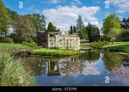 Romantic scene at Cholmondeley Castle gardens in Cheshire, England.
