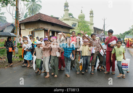 Students of Madrasasa ; Muslim school ; Kerala ; India NO MR Stock Photo