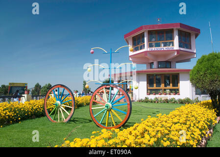 Telescope house in garden on Doddabetta is the highest mountain in the Nilgiri hills ; Ooty ; Tamil Nadu ; India Stock Photo