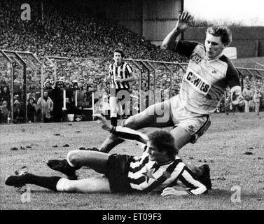Newcastle 3 -1 Sunderland English League Division 1 match held at St James' Park. 1st January 1985. Stock Photo