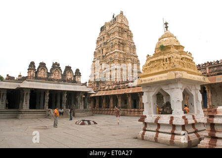 Virupaksha temple in Hampi ; Karnataka ; India Stock Photo