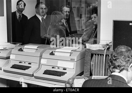 Launch of BRMB Radio, Birmingham, Tuesday 19th February 1974. BRMB is the fourth independent local commercial radio station to begin broadcasting in Britain. Stock Photo