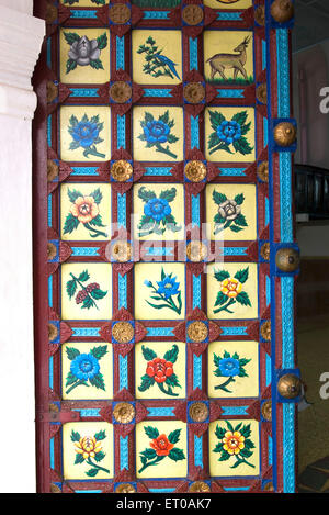 Entrance door , St. Thomas Church , Marthoma Jacobite Syrian Christian , Mar Thoma Cheriapally , Cheriyapalli ,  Kothamangalam , Kerala , India , Asia Stock Photo