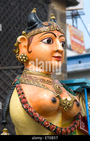 Kamadhenu Vahanam ; divine cow in Arunachaleshwara temple Chola Period 9th 13th century in Thiruvannamalai ; Tamil Nadu ; India Stock Photo