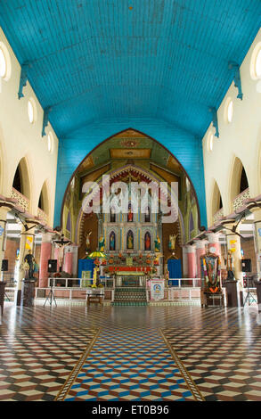 Interior of St. Thomas Kottakkavu Forane Church, North Paravur, Cochin, Kochi, Kerala, India, Asia Stock Photo