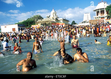 Agni Tirtha Bay of Bengal in Rameswaram Rameshvaram ; Tamil Nadu ; India Stock Photo
