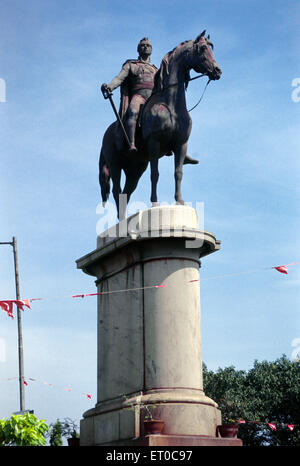 Statue of major general sir thomas munro governor of Madras Chennai ; Tamil Nadu ; India Stock Photo