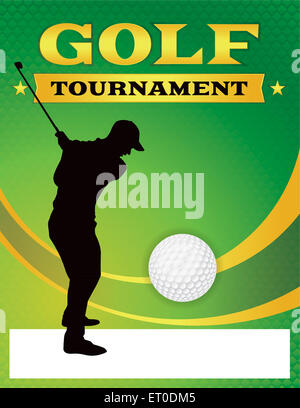 A golf tournament illustration template. Stock Photo