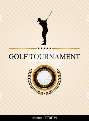 Design elements for a golf tournament. Stock Photo