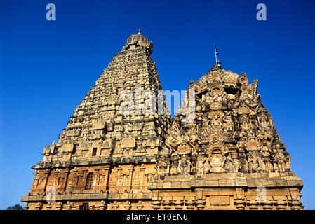 Brihadishvara temple in thanjavur ; Tamil Nadu ; India Stock Photo