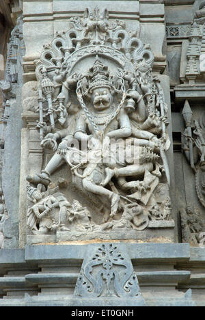 Statue of Lord Vishnu at Channakesava Vishnu temple ; Belur ; district ...