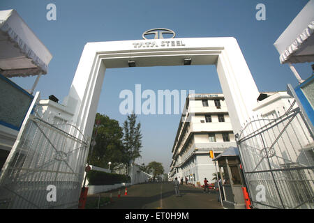 Tata Steel, main gate, Tata Nagar, Jamshedpur, Jharkhand, India, Indian multinational steel making company Stock Photo