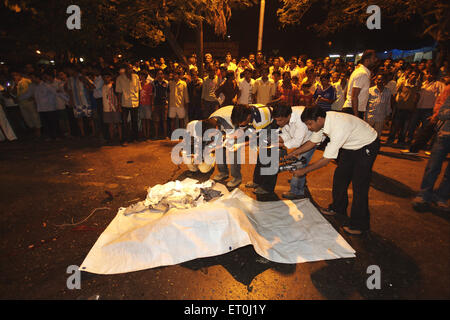 bomb blast site, Vile Parle, 2008 Mumbai attack, terrorist attack, terror attack, Bombay, Mumbai, Maharashtra, India, 26 - November - 2008 Stock Photo