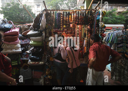 Ladies shopping at Colaba causeway ; Bombay Mumbai ; Maharashtra ; India Stock Photo