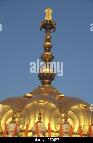 Golden dome, Hazur Sahib Gurdwara, Takht Sachkhand Sri Hazur Abchalnagar Sahib Gurudwara, Nanded, Maharashtra, India Stock Photo