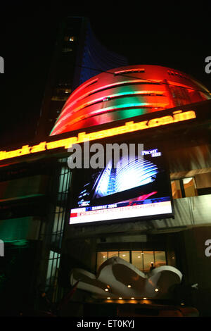 Bombay Stock Market decorated with lights during Diwali Deepawali celebrations in Bombay Mumbai ; Maharashtra ; India Stock Photo