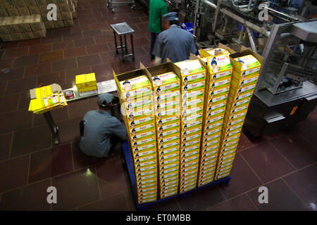 Wrappers of Amul butter being made in factory campus in Anand ; Gujarat ; India Stock Photo