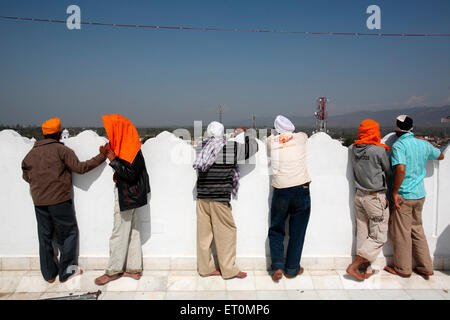 Sikh men, Gurudwara, Hola Mohalla, Hola festival, Anandpur Sahib, Anandpur, Rupnagar, Ropar, Punjab, India, Indian Stock Photo