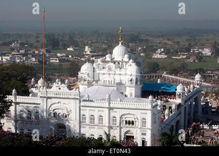 Anandpur Sahib Gurudwara during Hola Mohalla festival in Rupnagar district ; Punjab ; India Stock Photo