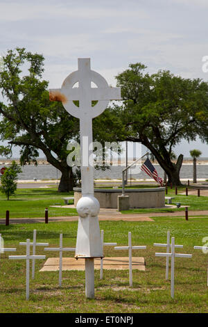 Biloxi, Mississippi - The former site of the Episcopal Church of the Redeemer which was destroyed by Hurricane Katrina. Stock Photo