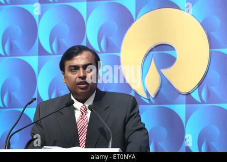 Mukesh Ambani , Chairman and Managing Director of Reliance Industries Limited , Bombay , Mumbai , Maharashtra , India , Asia Stock Photo