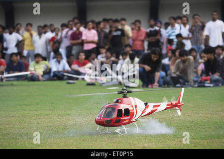 Aeromodelling show, helicopter aero model, Powai, Bombay, Mumbai, Maharashtra, India Stock Photo