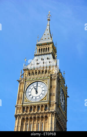 Close up of Big Ben clock tower now officially Elizabeth Tower Stock Photo