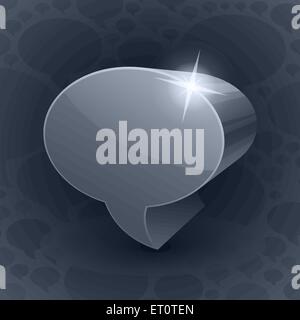 3d chat bubble symbol on grey background. RGB EPS 10 vector Stock Vector