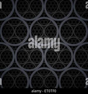 Abstract dark grey metal circles background. RGB EPS 10 vector Stock Vector