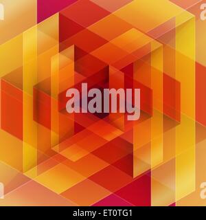 Moebius origami red and orange paper triangle. RGB EPS 10 vector Stock Vector