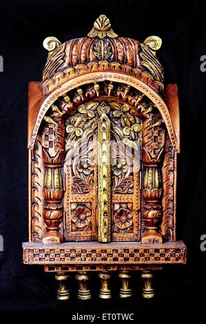Handicraft jharokha on black background Rajasthan India Stock Photo