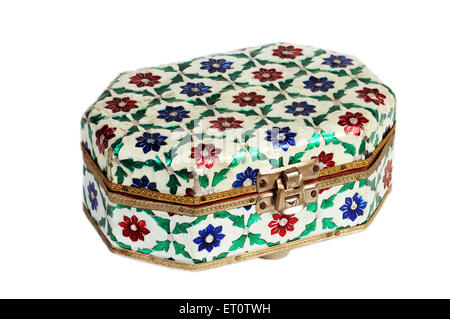 ornament box, snuff box, pill box, jewelry box, India, Indian handicraft Stock Photo