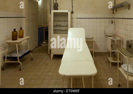 Schoenenbourg, France, the operating room in the artillery factory Schoenenbourg Stock Photo