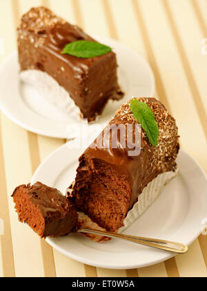 Chocolate sponge cake. Stock Photo