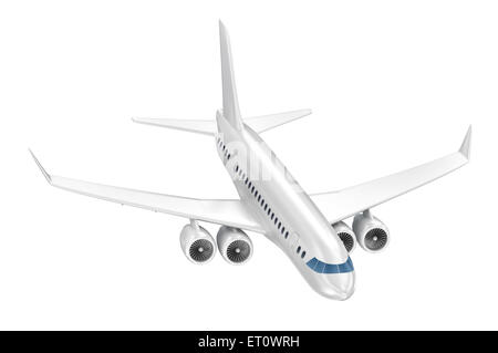 Airplane isolated on blue. My Own Design Stock Photo