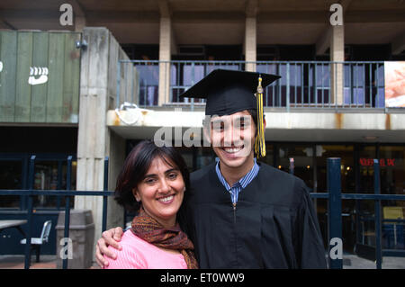 Mother and son on convocation function at Berkeley University ; California ; USA United States of America MR#782 Stock Photo
