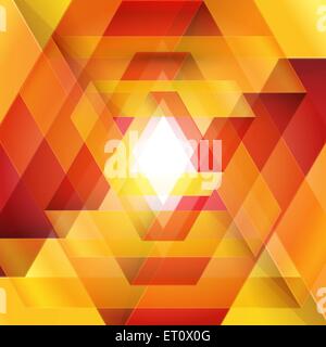Moebius origami red and orange paper triangle. RGB EPS 10 vector Stock Vector