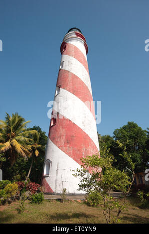 Lighthouse at Thankassery Thangassery ; Quilon ; Kollam ; Kerala ; India ; Asia Stock Photo