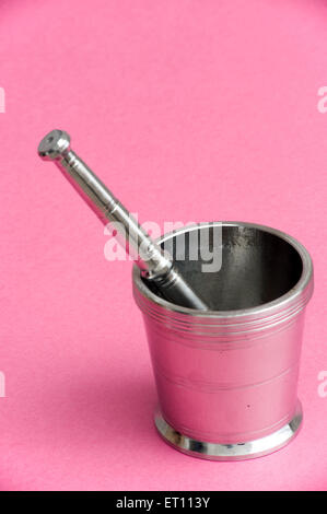 Mortar and pestle at Tulasibaug Pune Maharashtra India Asia Stock Photo