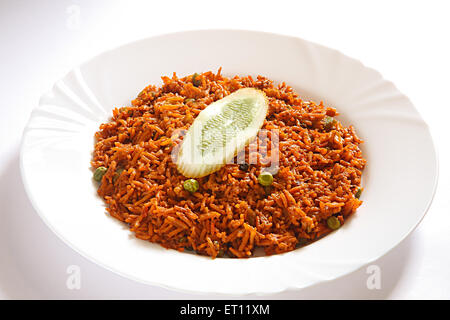 Islamic festival ; celebrate Ramzan ID ; food biryani ; India Stock Photo